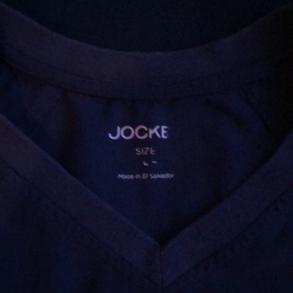 Scrub top, jockeys, large, navy blue. - Picture 2 of 3